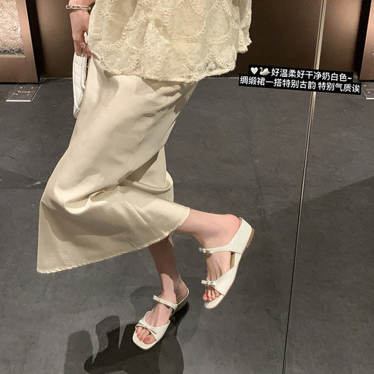Damen elegante Sling-Pantoletten mit verstellbarem Riemen und komfortablem Fußbett EB