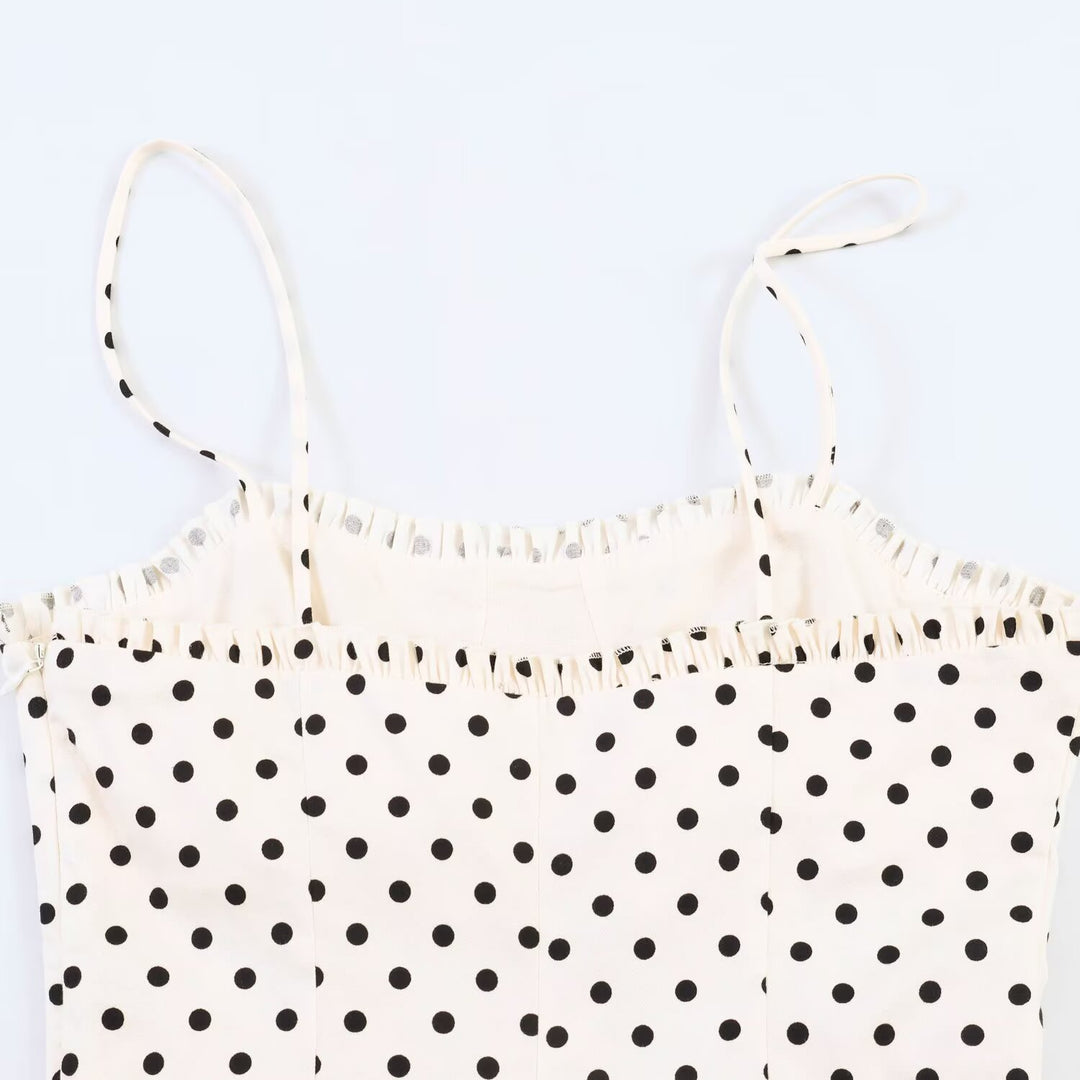 Damen Maxikleid mit Polka-Dots EB
