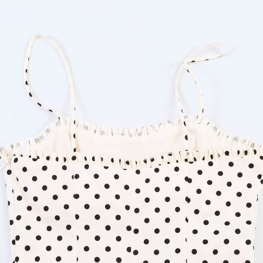Damen Maxikleid mit Polka-Dots EB