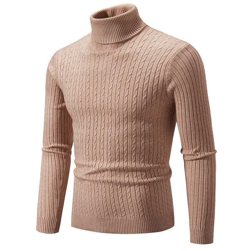 Herren stilvoller Rollkragenpullover aus feinem Strick EB