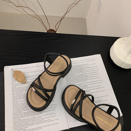 Damen Komfortable Sandalen mit flexiblem Riemendesign und ergonomischer Sohle EB