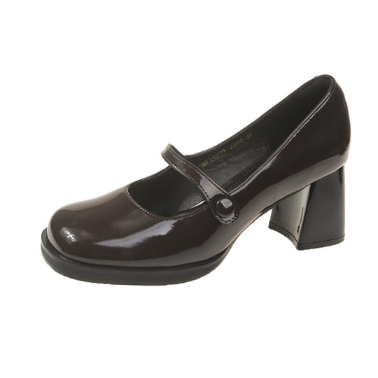 Damen elegante Pumps mit breitem Absatz EB