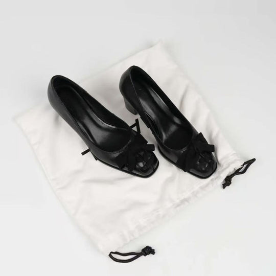 Damen Elegante Pumps mit dekorativem Schleifen-Detail EB