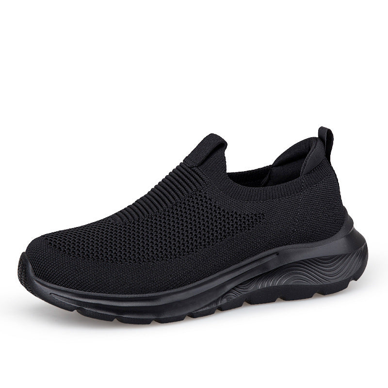 Damen Bequeme Slip-On Sneakers mit elastischem Obermaterial und dämpfender Sohle EB
