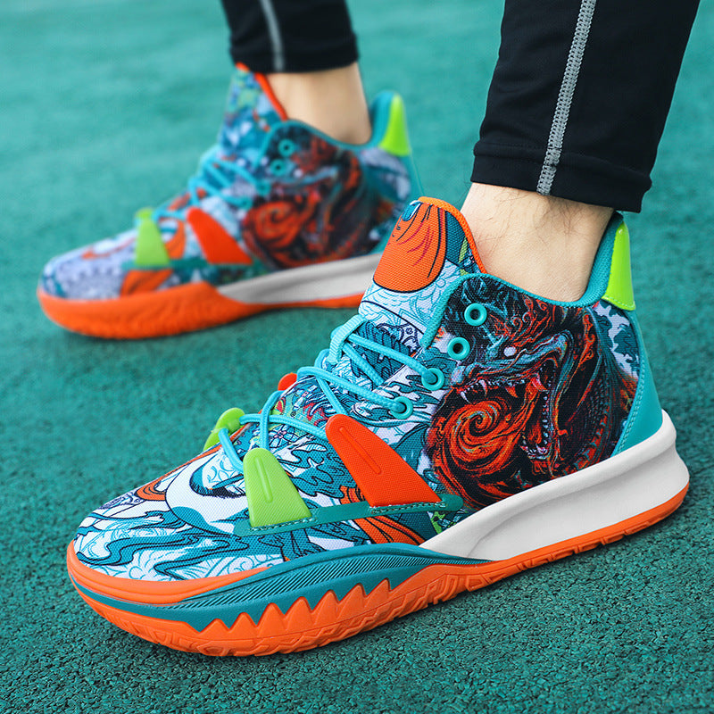 Damen Sportliche Basketball-Sneaker mit innovativem Print EB