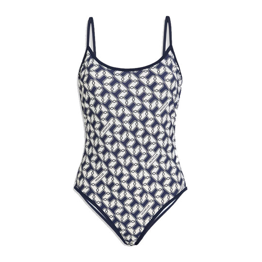 Damen Einteiliger Badeanzug mit modernem geometrischen Design EB