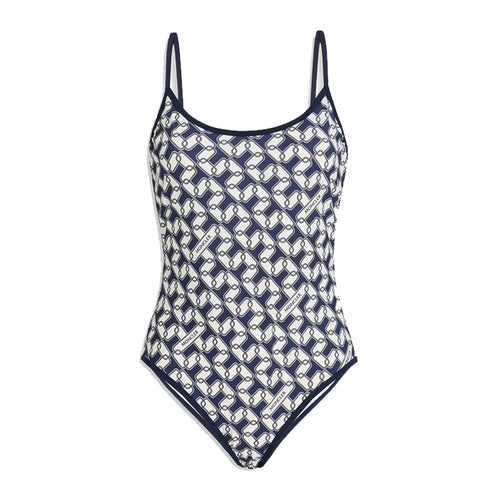 Damen Einteiliger Badeanzug mit modernem geometrischen Design EB