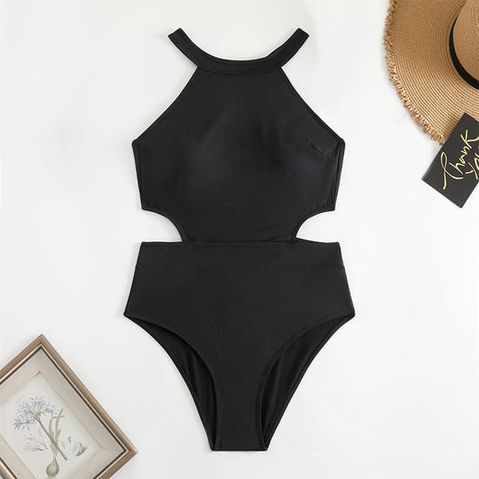 Damen Einteiler Badeanzug mit stylischem Cut-Out Design EB