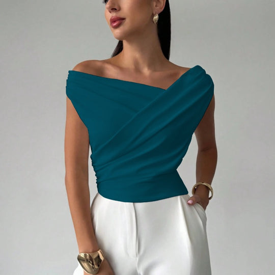 Damen Wickeloberteil mit weichem Stoff und elegantem Design EB
