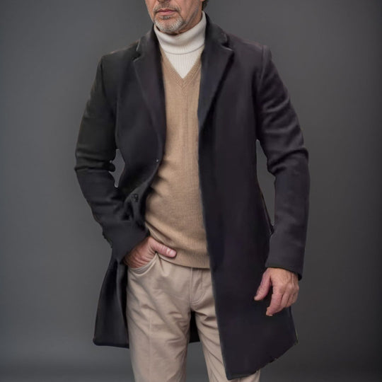 Herren Eleganter, zeitloser Wollmantel EB