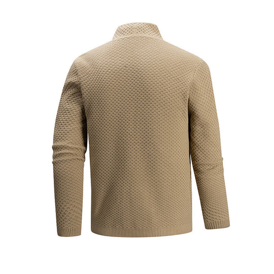 Herren Strickjacke mit offenem Kragen EB