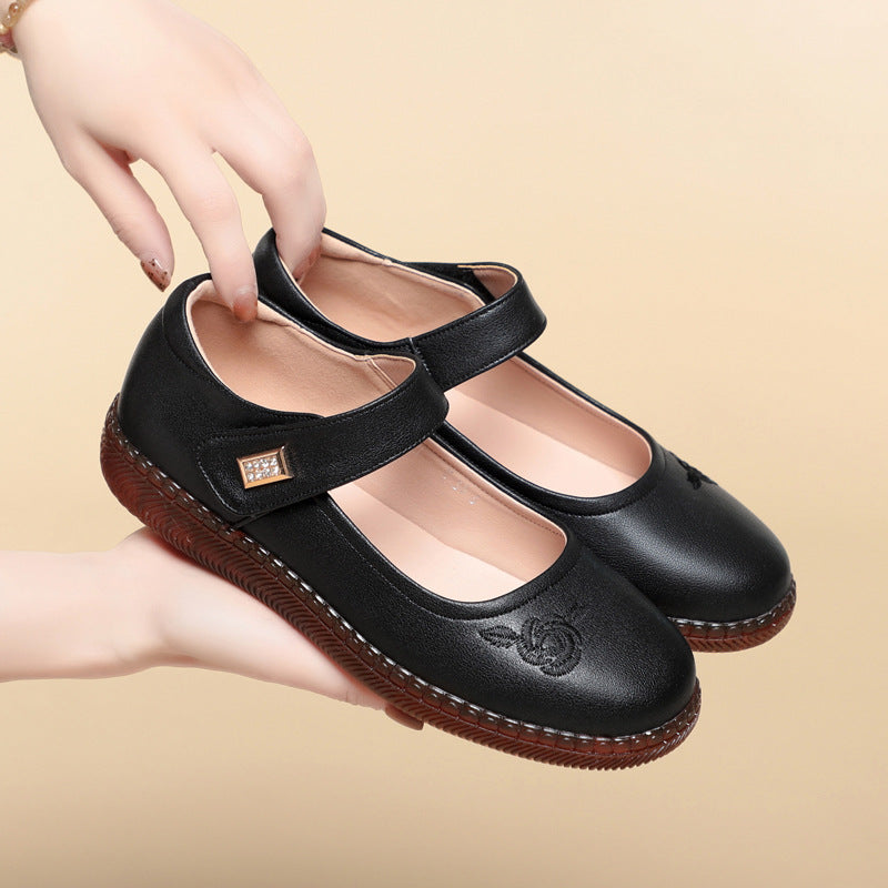 Damen Elegante Ballerinas mit komfortablem Klettverschluss EB