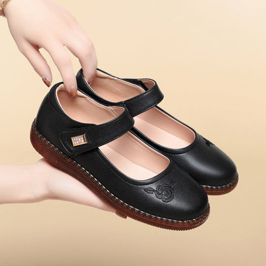 Damen Elegante Ballerinas mit komfortablem Klettverschluss EB