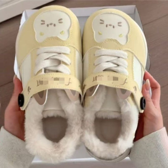 Damen Warmfutter Sneaker mit verspielt Tiermotiven EB