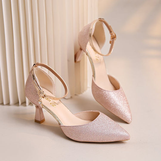 Damen elegante Pumps mit Glitzer-Details EB