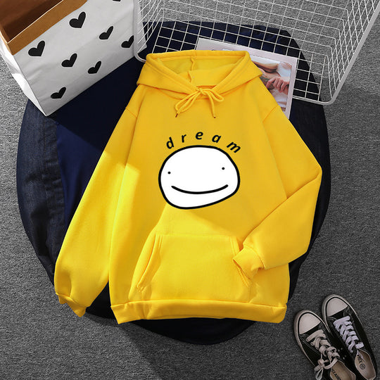 Unisex nan oversized Kapuzenpullover mit minimalistischem Frontprint und Kängurutasche EB