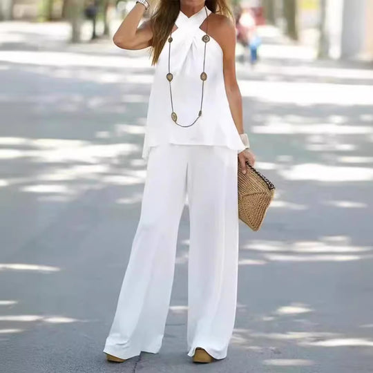 Damen Elegantes und luftiges Ensemble mit weitem Bein EB