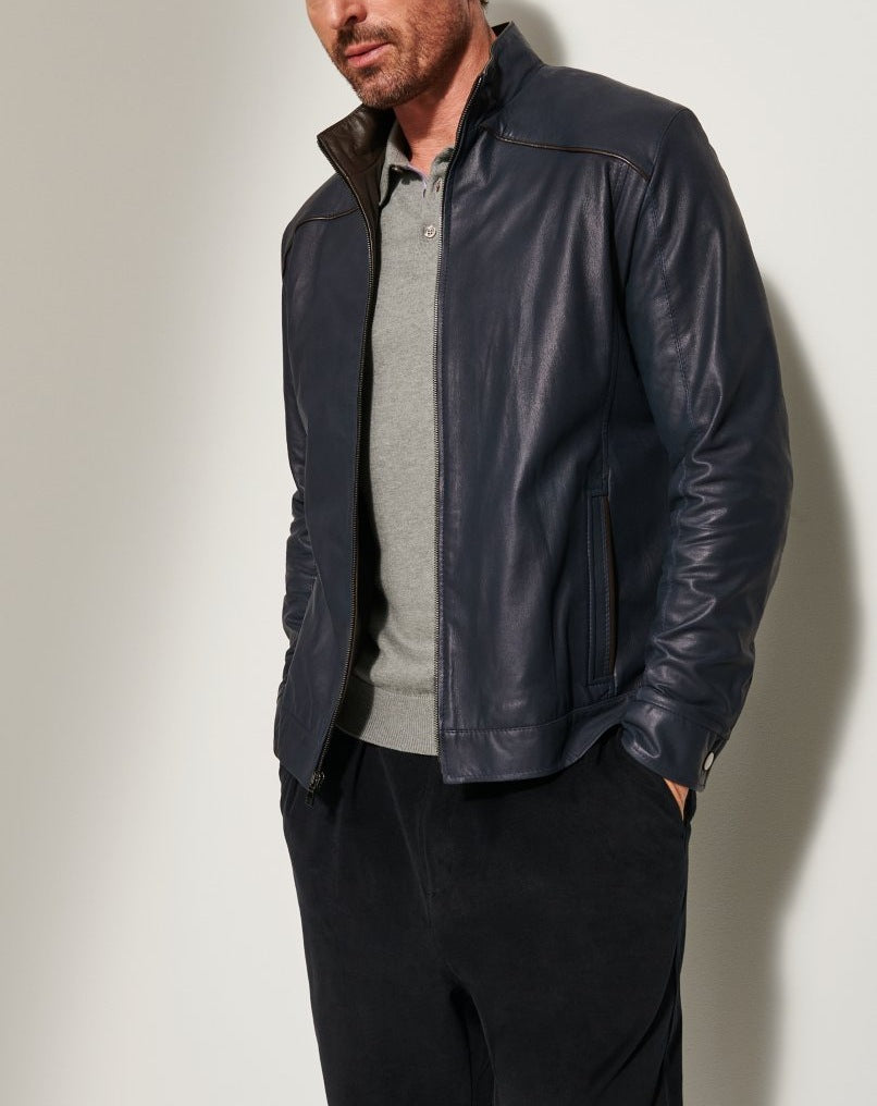 Herren modische jacke mit klassischem Stehkragen und eleganten Akzenten EB