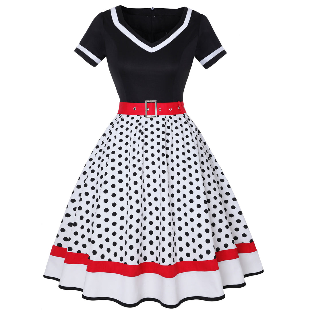 EB | Vintage Hepburn Polka Dot Kleid