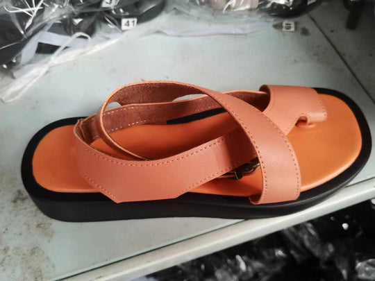 Damen Komfort-Sandalen mit praktischem Riemenverschluss EB