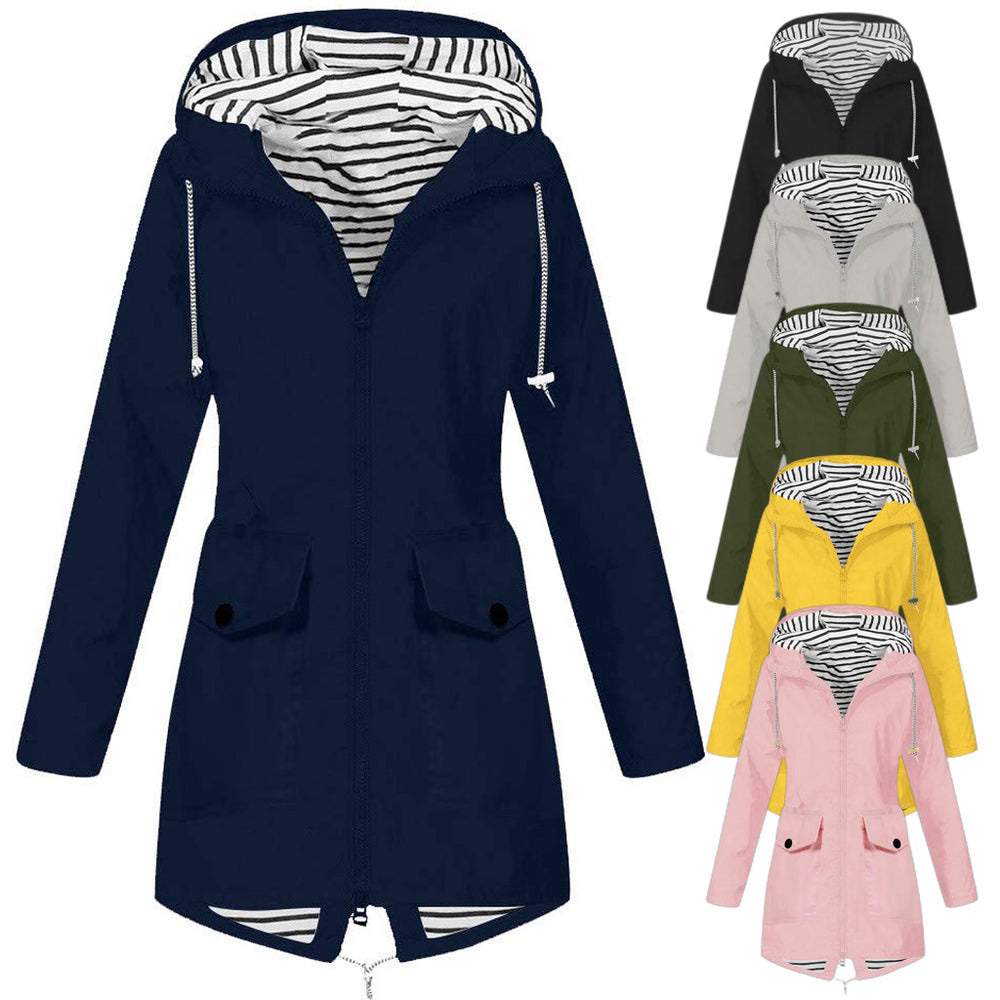 Damen Funktionsjacke mit verstellbarer Kapuze und praktischen Taschen EB