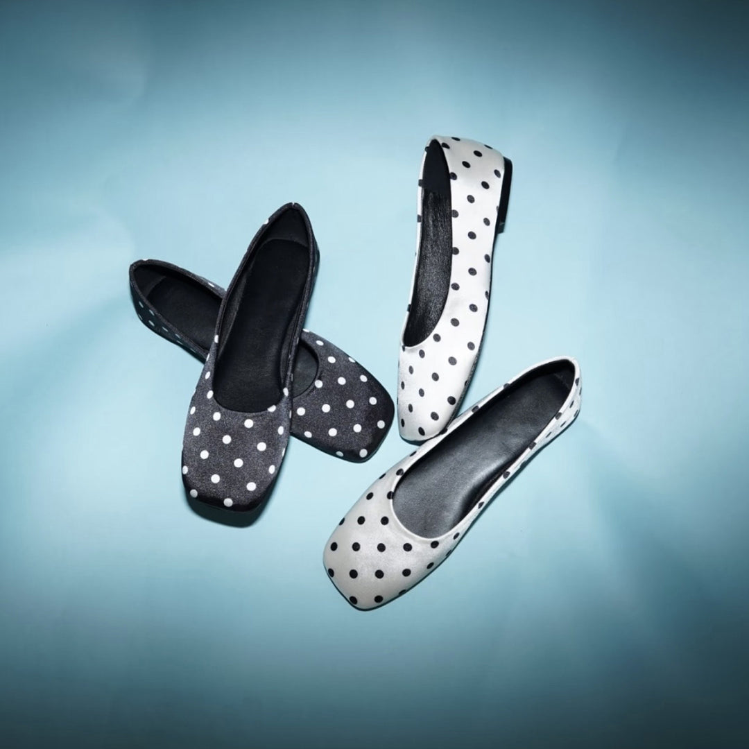 Damen Ballerinas mit eleganter Punktestruktur und bequemem Innenfutter EB