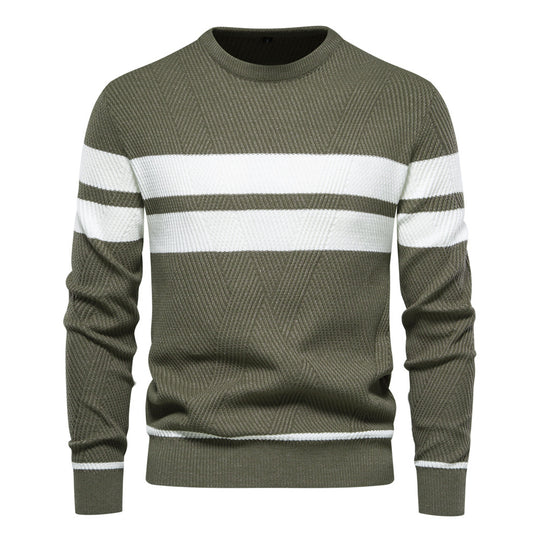 Herren strukturiertes Sweatshirt mit modernen Streifen EB