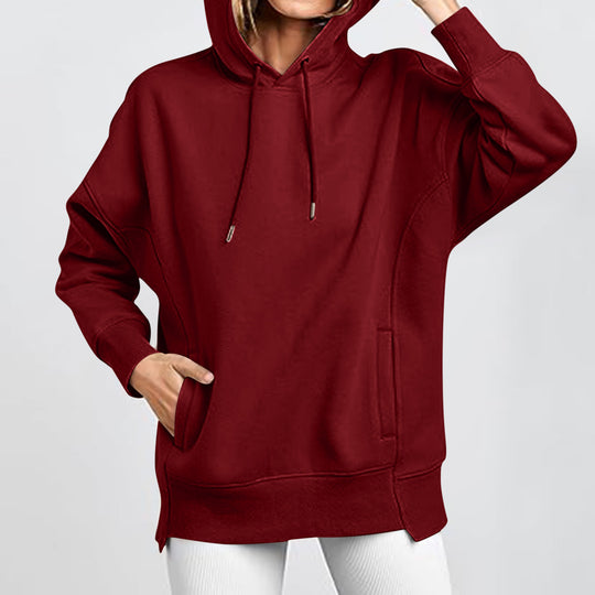Damen Oversized Kapuzenpullover mit Taschen und Kängurustil EB