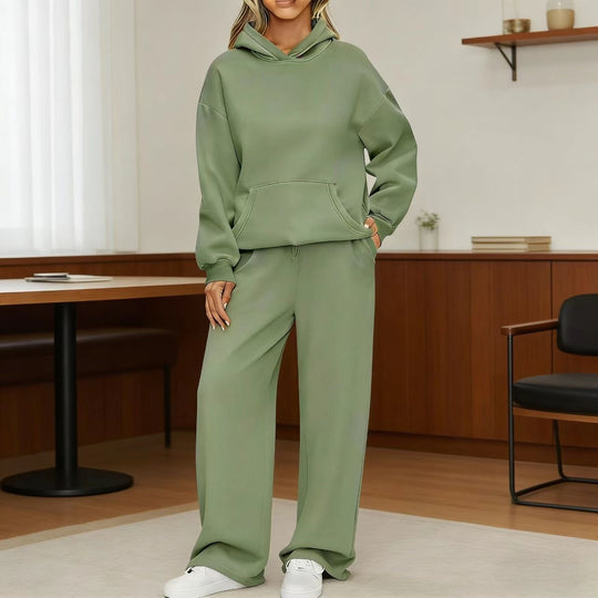 Damen nan kuscheliges Oversize Hoodie und weite Jogginghose Set EB