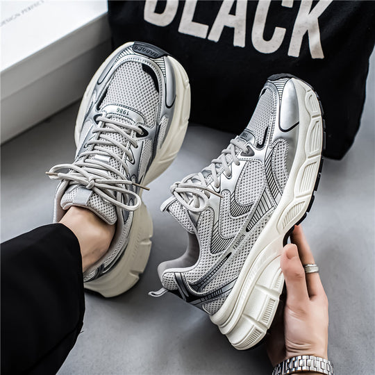 Damen Sportliche Trend-Sneaker mit atmungsaktivem Mesh-Obermaterial und dämpfendem Sohlenprofil EB