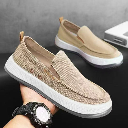 Damen Bequeme Slip-On Sneakers mit atmungsaktiver Oberflächenstruktur EB