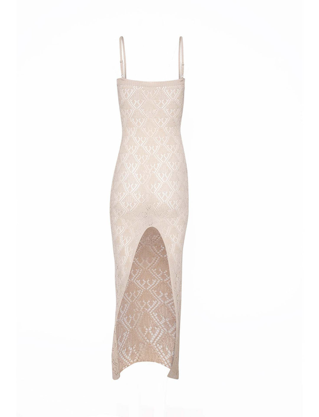 Damen lässiges Strickkleid mit seitlichem Schlitz und tiefem V-Ausschnitt EB