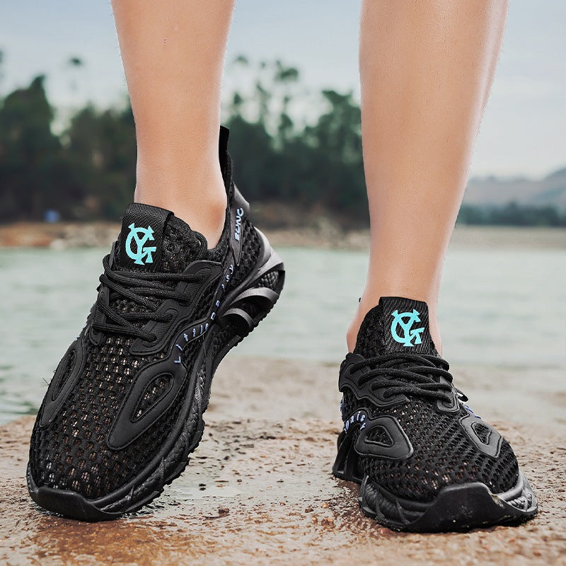 Damen Sportliche Mesh-Sneaker mit atmungsaktivem Obermaterial und innovativem Dämpfungssystem EB