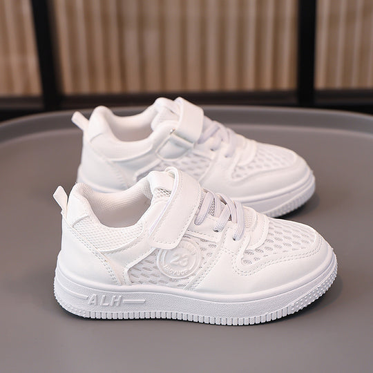 Damen Sportliche Sneaker mit atmungsaktiver Mesh-Oberfläche und praktischem Klettverschluss EB