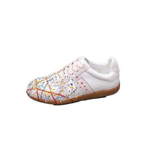 Damen Designer Sneakers mit künstlerischem Spritzmuster EB
