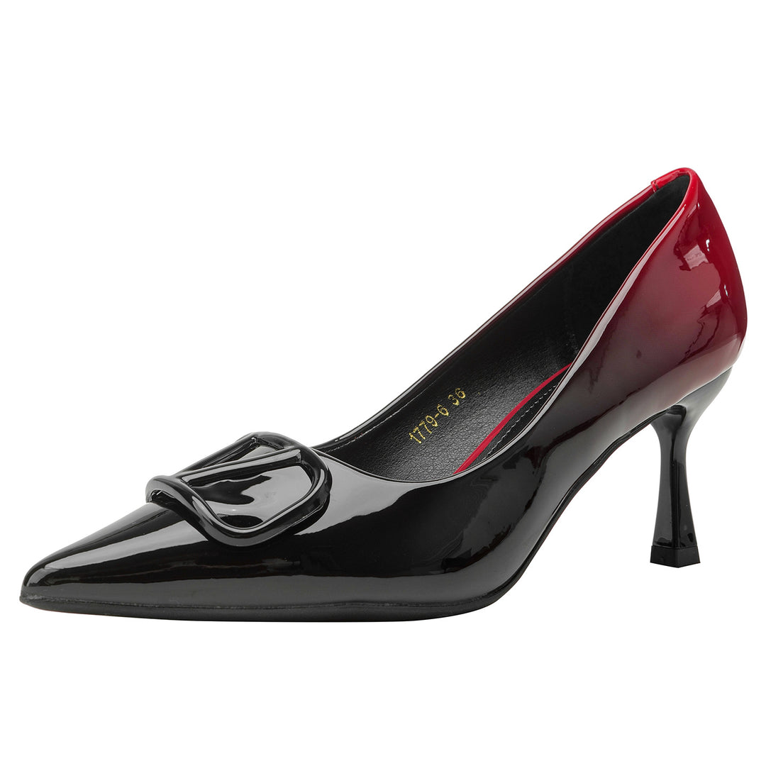 Damen modische und schicke Pumps mit stilvollem Dekor EB