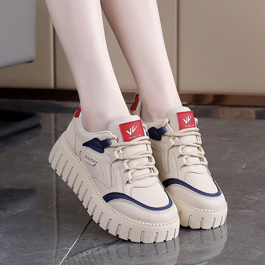 Damen modische Sneakers mit trendigem Plateau und hochwertigem Obermaterial EB