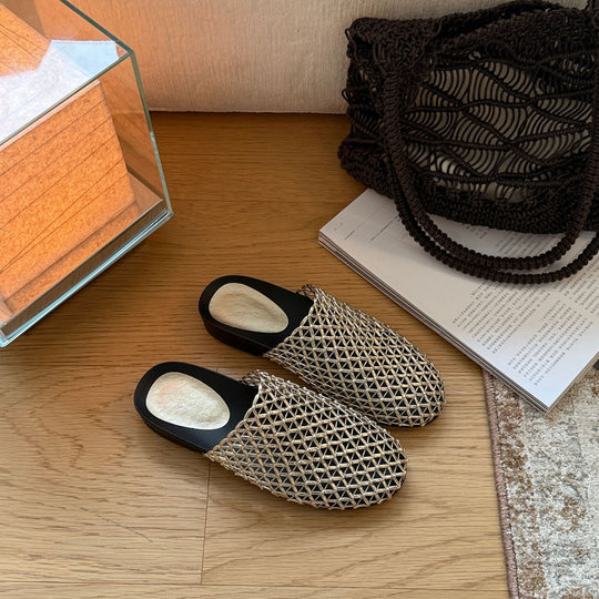 Damen Bequeme Clogs mit hochwertigem geflochtenem Design EB