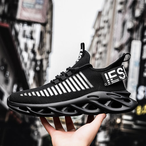 Damen Sportliche Leichtgewicht-Sneaker mit atmungsaktiver Strickoberfläche EB
