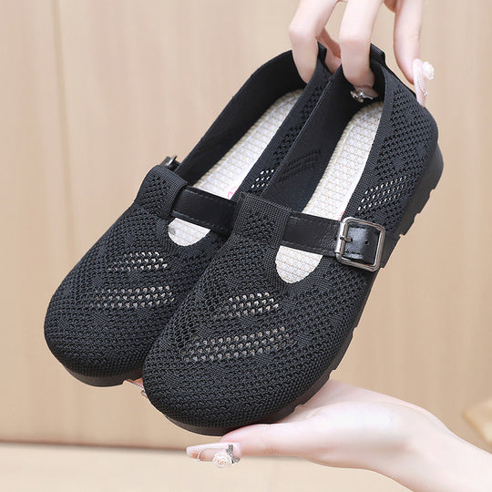 Damen Bequeme und atmungsaktive Clogs mit verstellbarem Riemen EB