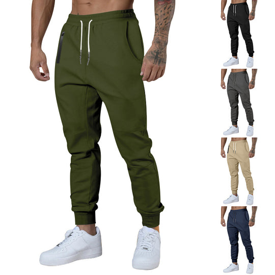 Herren Performance‑Tapered Joggerhose mit Reißverschluss‑Eingrifftaschen, elastischem Bund & gerippten Knöchelbündchen EB