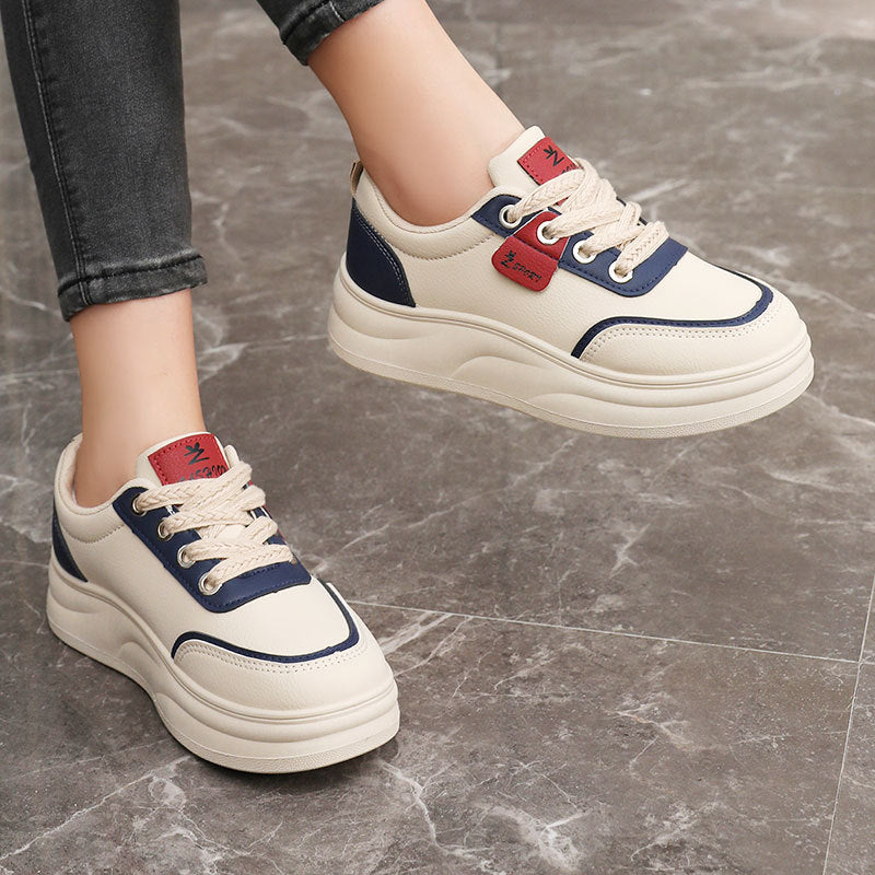 Damen modische Sneakers mit gepolsterter Laufsohle und atmungsaktiver Oberflächenstruktur EB