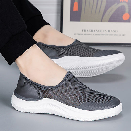 Damen Slip-On Freizeitschuhe mit atmungsaktivem Mesh-Obermaterial EB