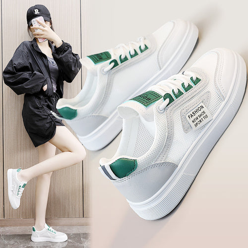Damen Sportliche Sneakers mit atmungsaktivem Mesh-Obermaterial EB