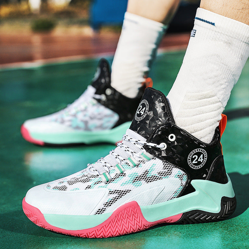 Herren High-Top Basketball-Sneaker mit verstärkter Zehenkappe, stabiler Fersenstütze und multidirektionaler Traktionssohle EB