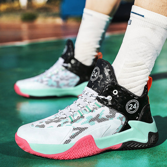 Herren High-Top Basketball-Sneaker mit verstärkter Zehenkappe, stabiler Fersenstütze und multidirektionaler Traktionssohle EB