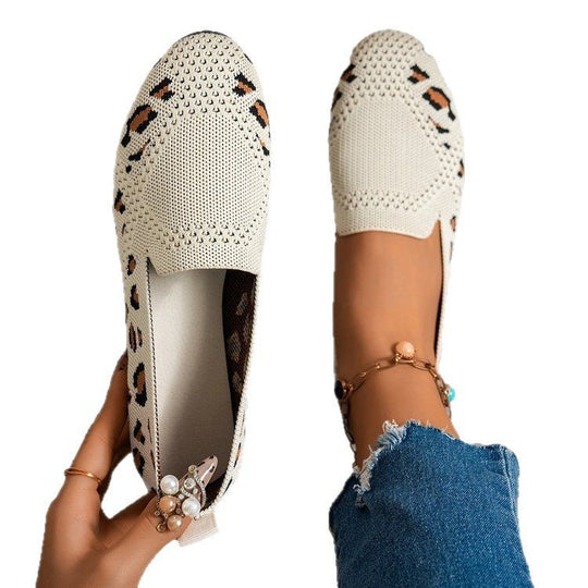 Damen bequeme Slip-On Ballerinas mit ergonomischem Fußbett EB