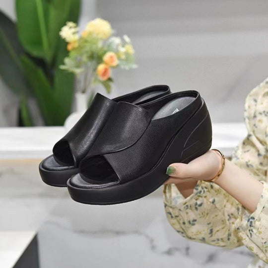 Damen Wedge-Sandaletten mit modischem Riemchen-Design und dämpfender Sohle EB