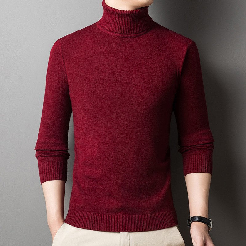 Herren figurbetonter Pullover mit Rollkragen EB