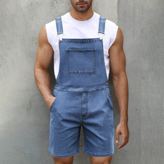 Herren Lässige Denim-Latzhose EB